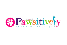 Pawsitively Styling Boutique logo with colorful paw print design