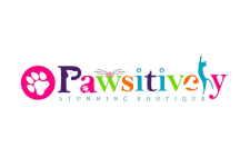 Pawsitively Styling Boutique logo with colorful paw print design