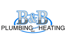 B&B Plumbing and Heat logo in blue and gray