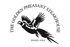 The Golden Pheasant Steakhouse logo with flying pheasant illustration