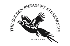 The Golden Pheasant Steakhouse logo with flying pheasant illustration