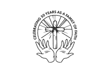 Logo for Faith Lutheran Church celebrating 50 years