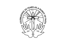 Logo for Faith Lutheran Church celebrating 50 years